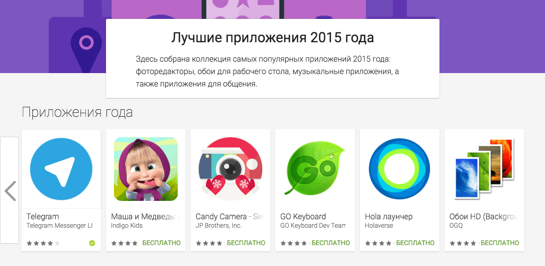 Топ лучших приложений 2015 года Google Play — "Сбербанк", "Одноклассники", Telegram
