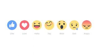 Facebook добавил 5 эмоций помимо лайков
